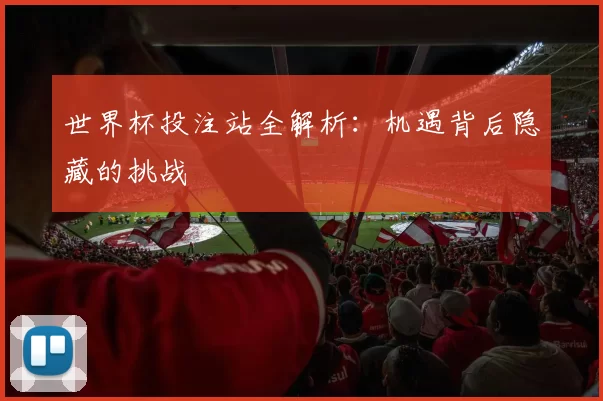 世界杯投注站全解析:机遇背后隐藏的挑战